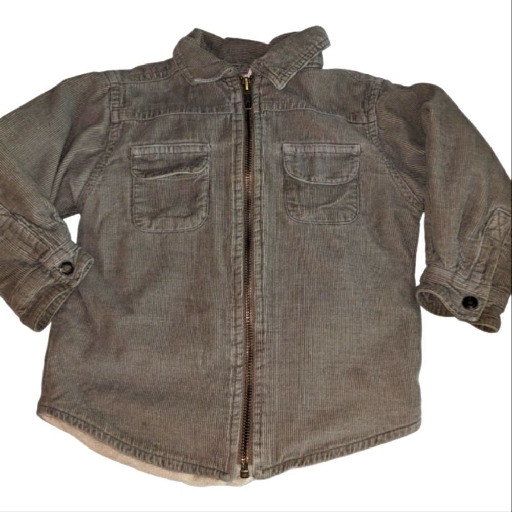 Faded Glory vintage tan corduroy and fleece jacket 24 months
